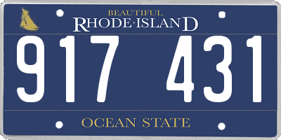 RI license plate 917431