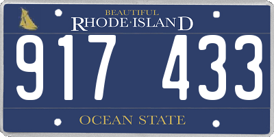 RI license plate 917433