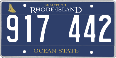 RI license plate 917442