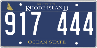 RI license plate 917444