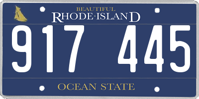 RI license plate 917445