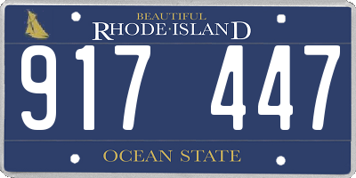 RI license plate 917447