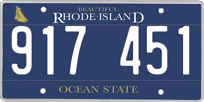 RI license plate 917451