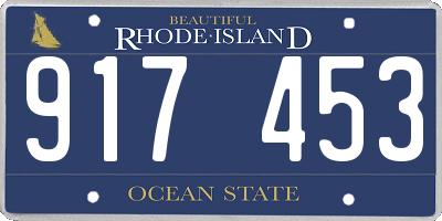 RI license plate 917453
