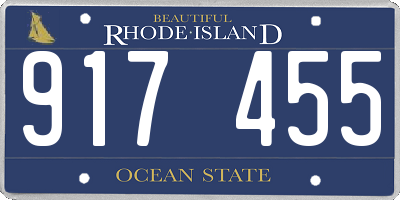 RI license plate 917455
