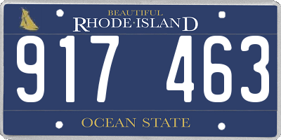 RI license plate 917463