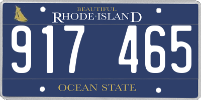 RI license plate 917465