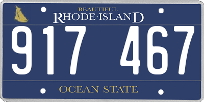 RI license plate 917467