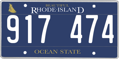RI license plate 917474