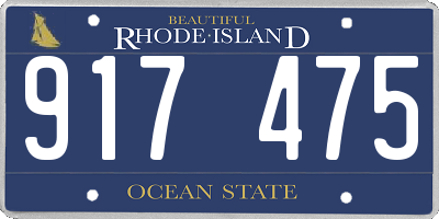 RI license plate 917475