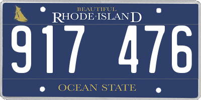 RI license plate 917476