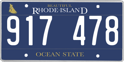 RI license plate 917478