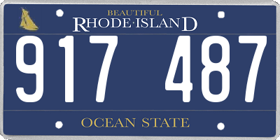RI license plate 917487