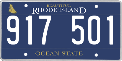 RI license plate 917501