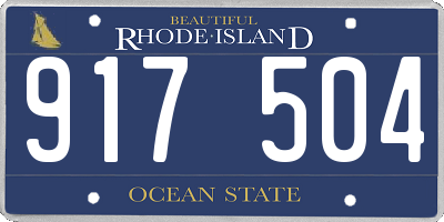 RI license plate 917504