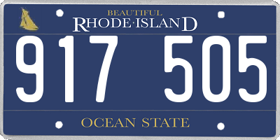 RI license plate 917505