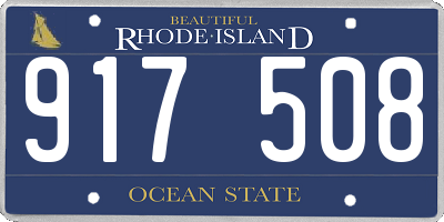 RI license plate 917508