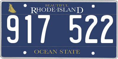 RI license plate 917522