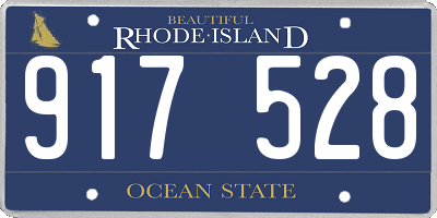 RI license plate 917528