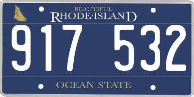 RI license plate 917532