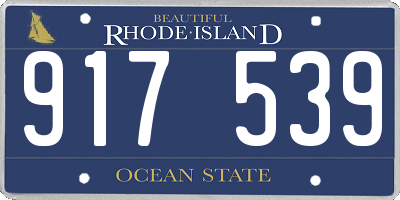 RI license plate 917539