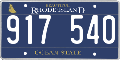 RI license plate 917540