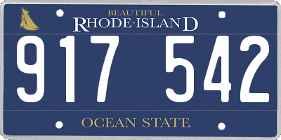 RI license plate 917542