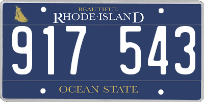 RI license plate 917543