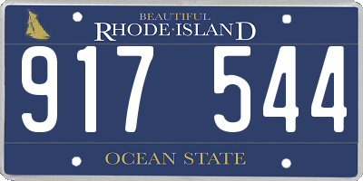 RI license plate 917544