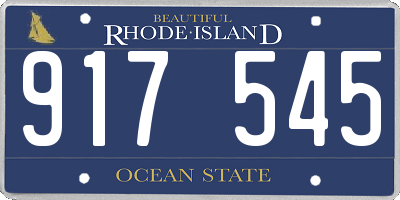 RI license plate 917545