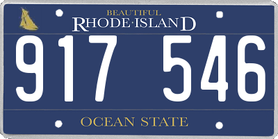 RI license plate 917546