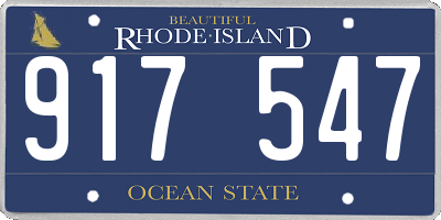 RI license plate 917547