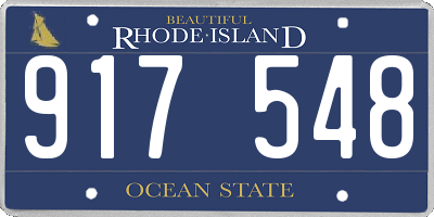 RI license plate 917548