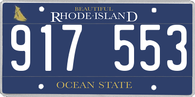 RI license plate 917553