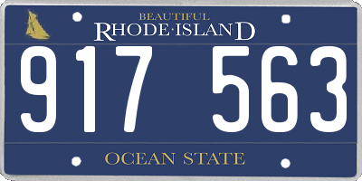 RI license plate 917563