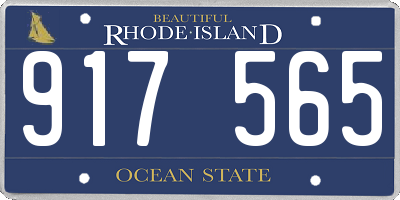 RI license plate 917565