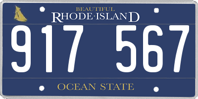 RI license plate 917567