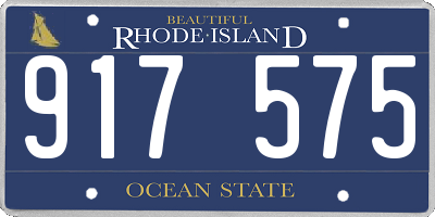 RI license plate 917575