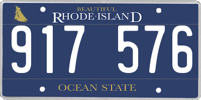 RI license plate 917576