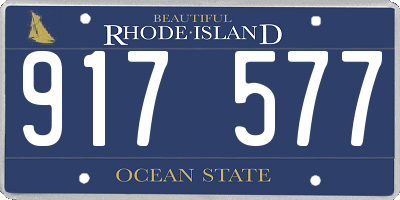 RI license plate 917577