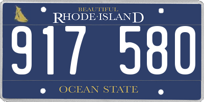RI license plate 917580