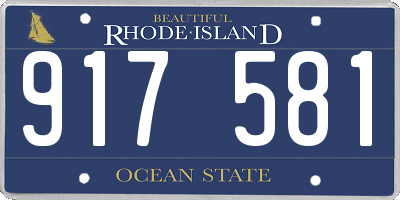 RI license plate 917581