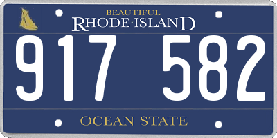 RI license plate 917582