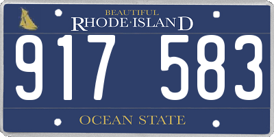 RI license plate 917583
