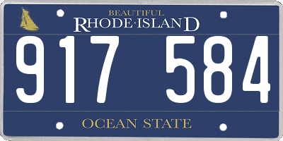 RI license plate 917584