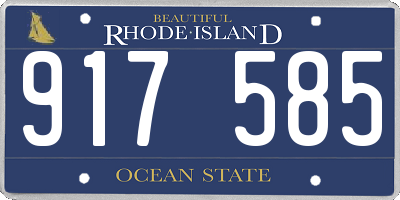 RI license plate 917585