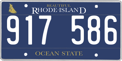 RI license plate 917586