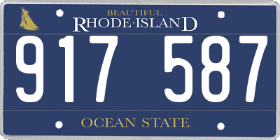 RI license plate 917587