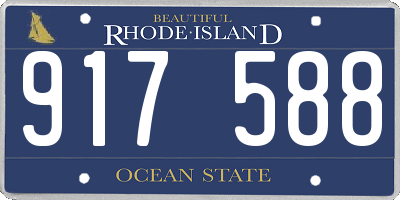 RI license plate 917588