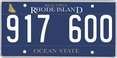 RI license plate 917600